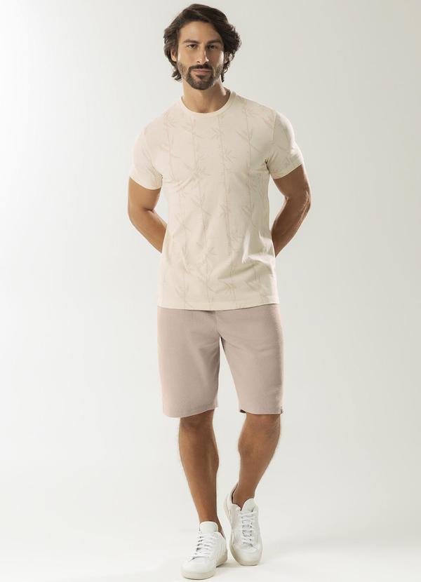 Exco - Camiseta em Malha Estampada Bege 3