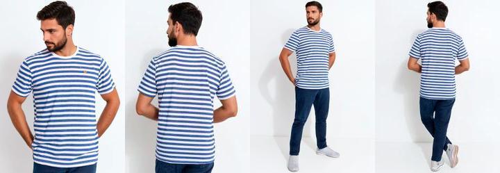 Camiseta em Malha Flam Azul