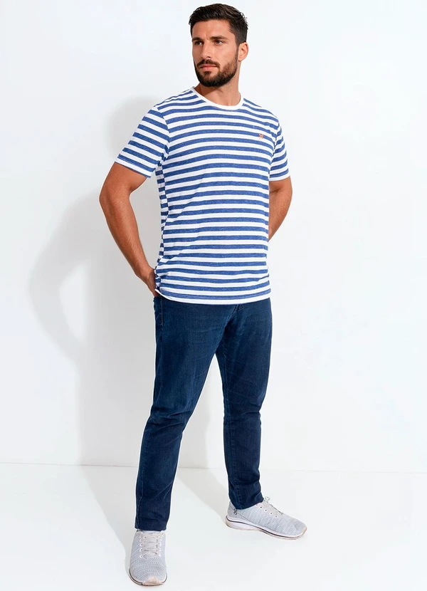 Multimarcas - Camiseta em Malha Flamê Azul 3