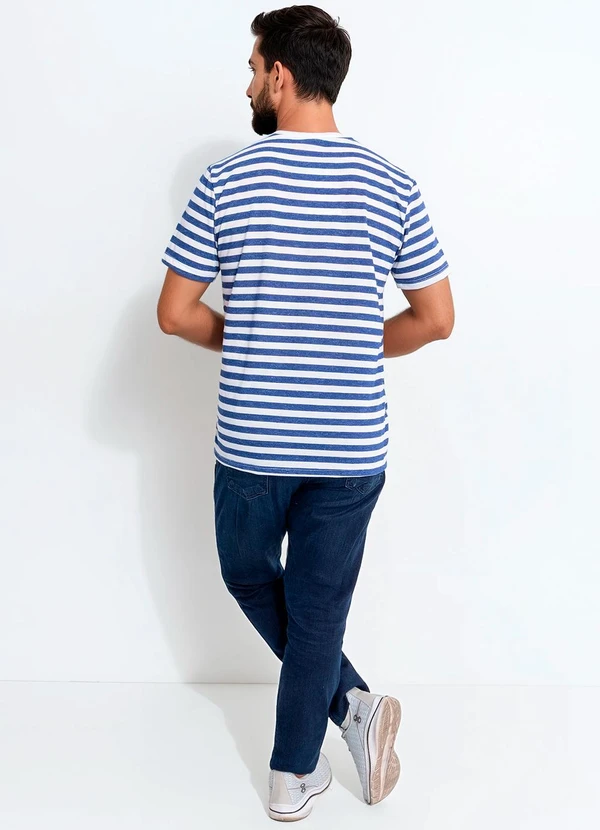 Multimarcas - Camiseta em Malha Flamê Azul 4