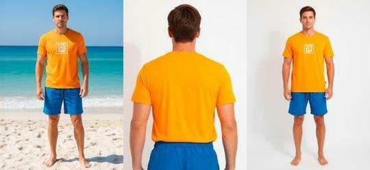 Camiseta em Malha Laranja