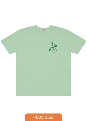 Malwee - Camiseta em Malha Linho Plus Verde Menta - MALWEE