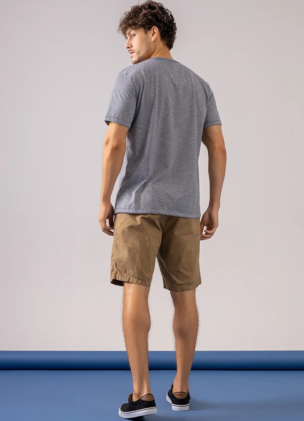 Just Basic - Camiseta em Malha Listrada Azul 4