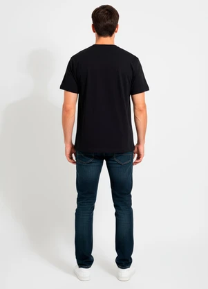 Multimarcas - Camiseta em Malha Preto - MULTIMARCAS