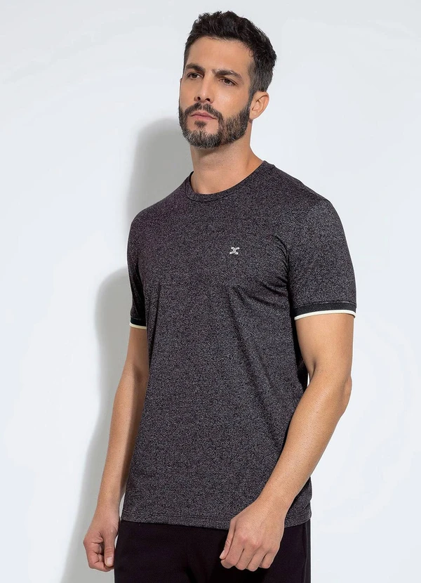 Exco - Camiseta em Malha Preto
