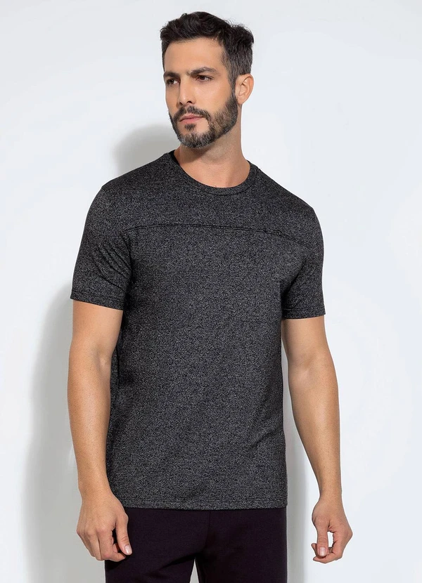 Exco - Camiseta em Malha Preto