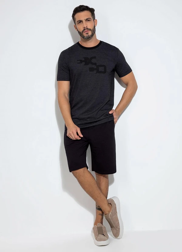 Exco - Camiseta em Malha Preto 4