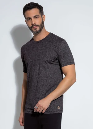 Exco - Camiseta em Malha Preto - EXCO