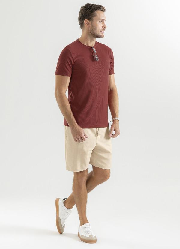 Exco - Camiseta em Malha Texturizada Marrom Escuro 3