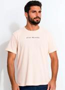 Camiseta em Malha Waffle Creme