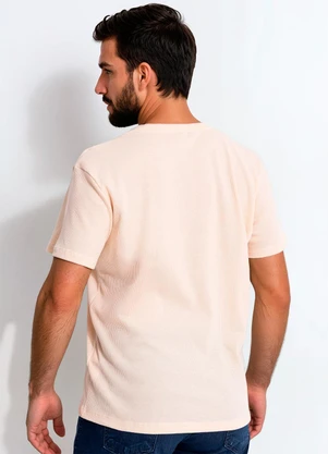 Multimarcas - Camiseta em Malha Waffle Creme - MULTIMARCAS