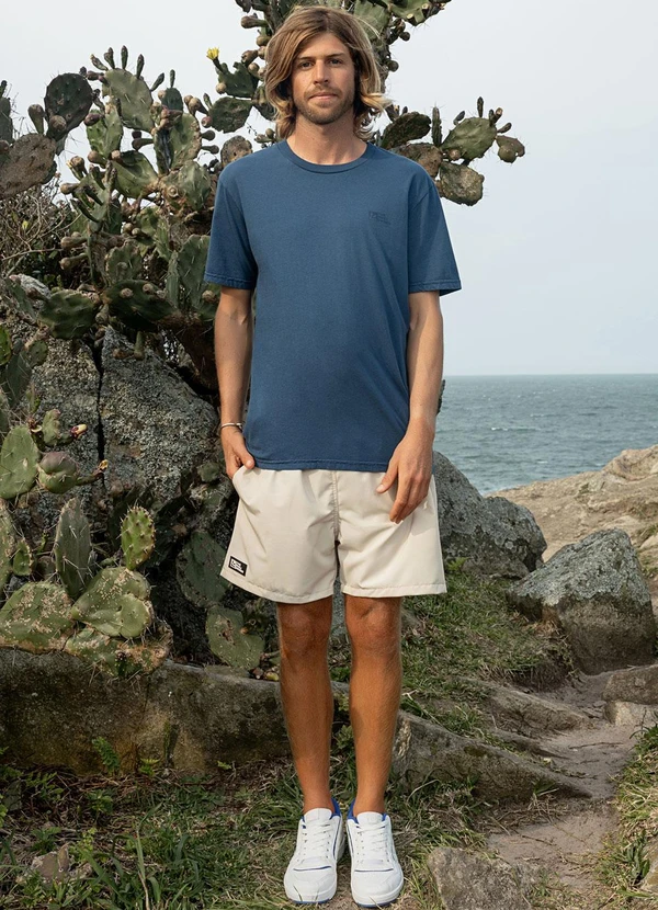 The Philippines - Camiseta em Meia Malha Azul 3