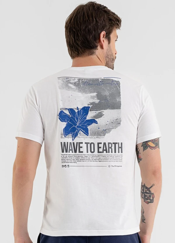 The Philippines - Camiseta em Meia Malha Branco 2