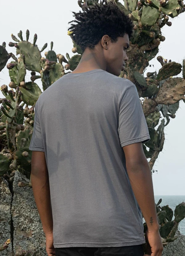 The Philippines - Camiseta em Meia Malha Cinza 2