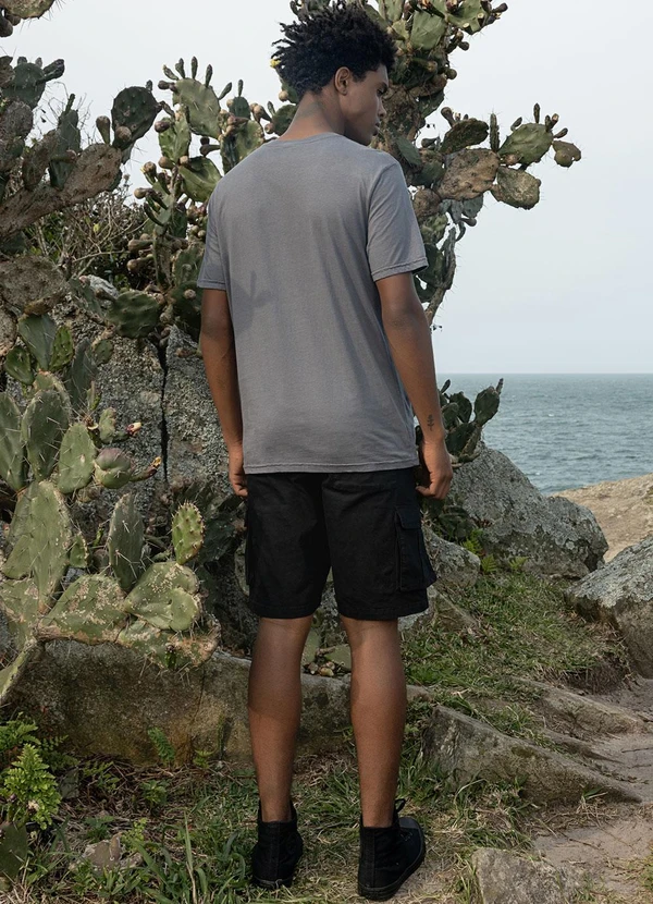 The Philippines - Camiseta em Meia Malha Cinza 4