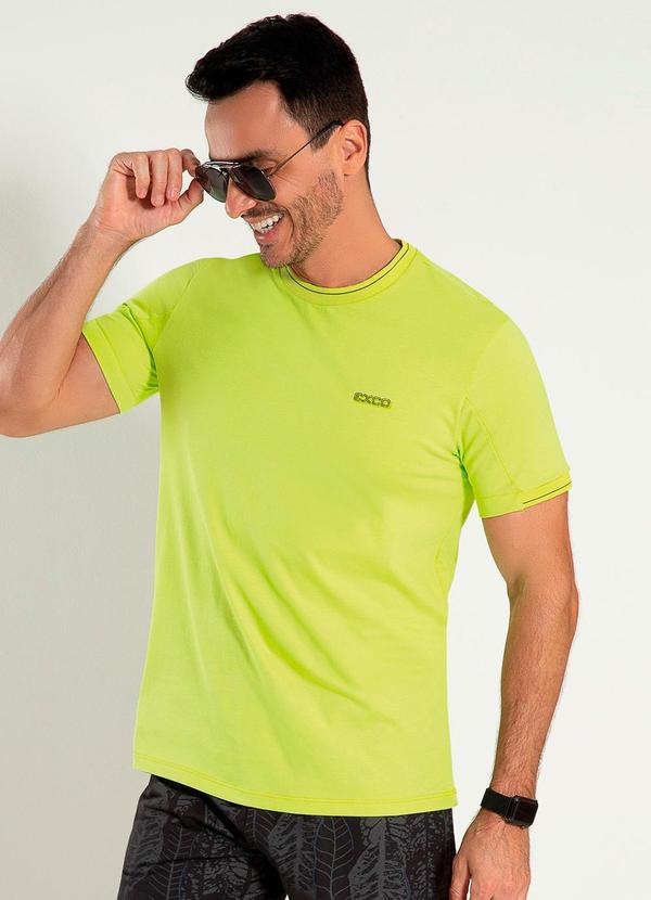 Exco - Camiseta em Meia Malha com Estampa Verde