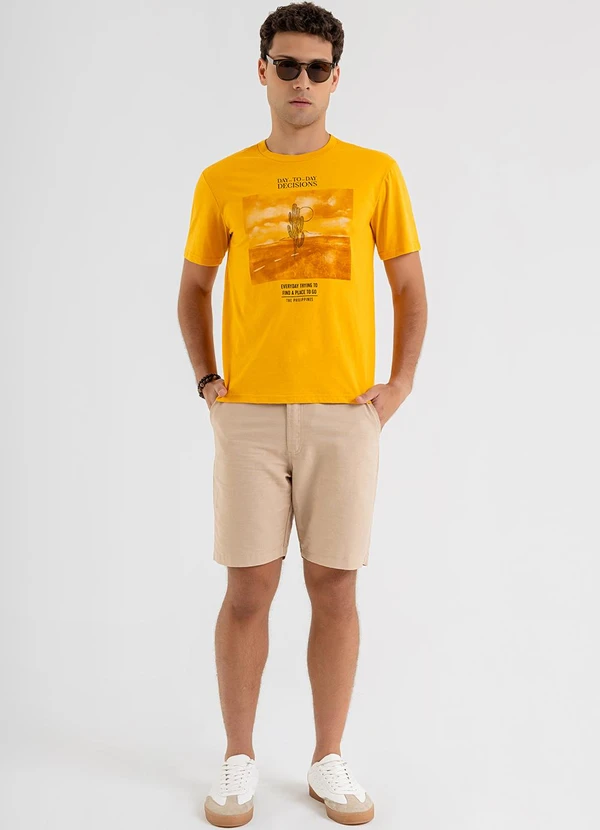 The Philippines - Camiseta em Meia Malha Laranja 3