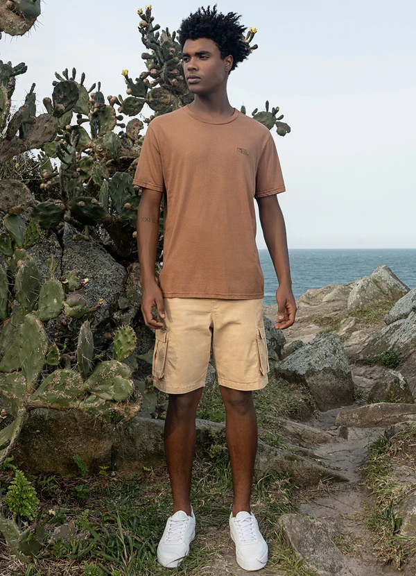 The Philippines - Camiseta em Meia Malha Marrom 3