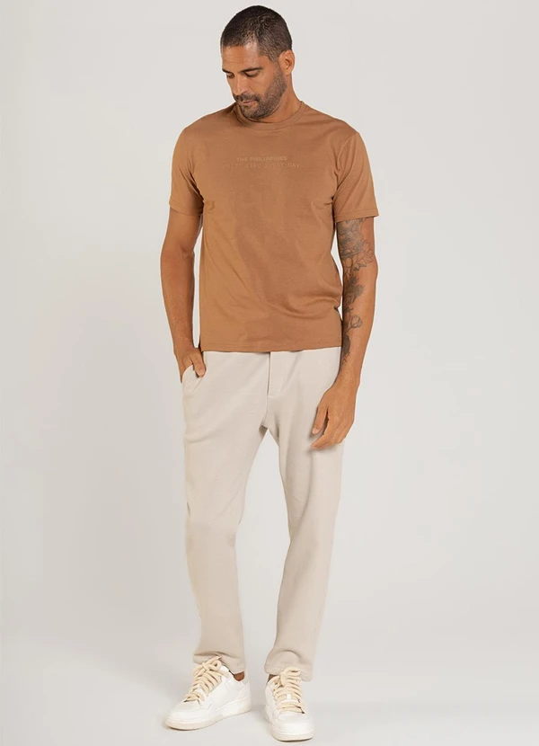 The Philippines - Camiseta em Meia Malha Marrom 3