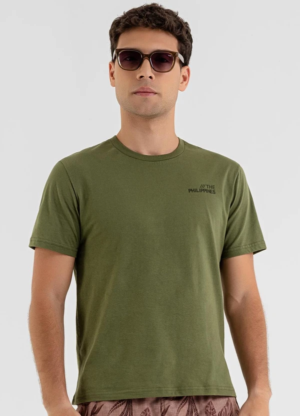 The Philippines - Camiseta em Meia Malha Verde