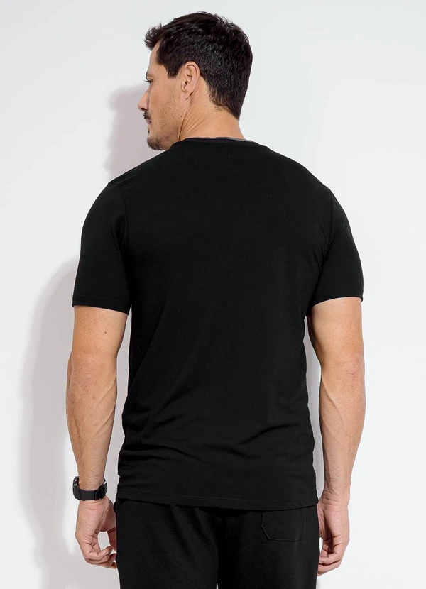 Exco - Camiseta em Piquet Preto 2