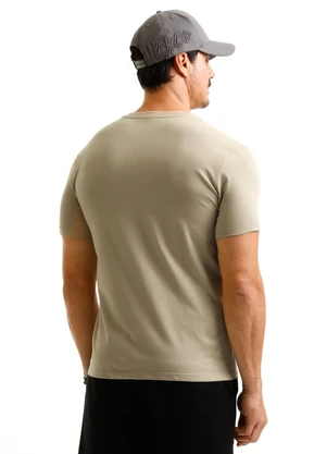 Exco - Camiseta em Ribana de Algodão Marrom - EXCO