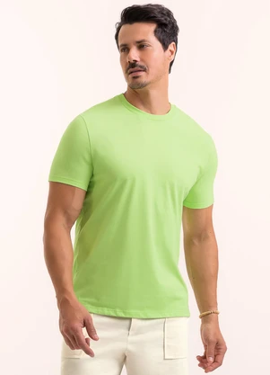 Exco - Camiseta em Ribana de Algodão Verde - EXCO