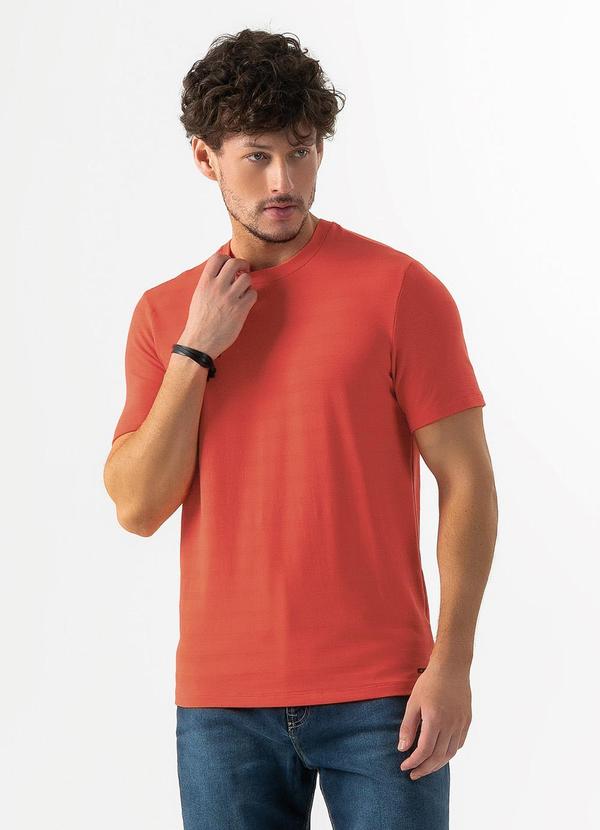 Exco - Camiseta em Viscose Laranja Escuro