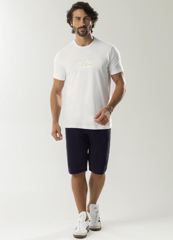 Exco - Camiseta Estampa Efeito Camurça Branco 2