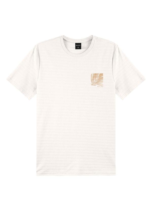 Rezzato - Camiseta Estampa Folhagem Adulto Branco