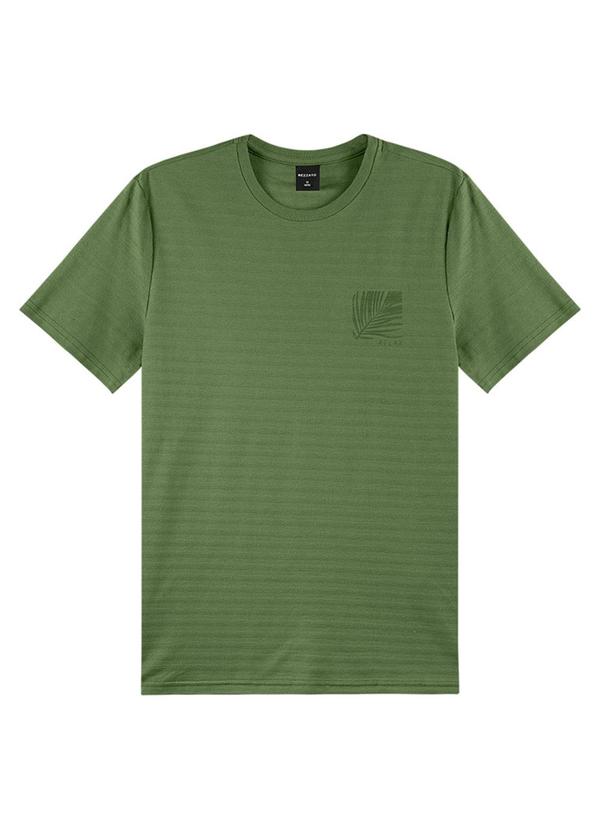 Rezzato - Camiseta Estampa Folhagem Adulto Masculino Verde