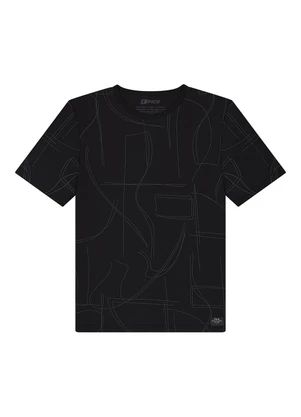 Fico - Camiseta Estampada em Meia Malha Preto - FICO