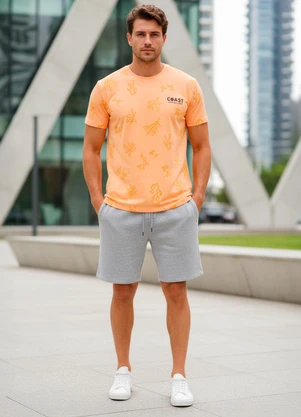 Camiseta Estampada (Laranja) - undefined