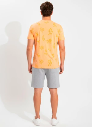 Fakini - Camiseta Estampada Laranja - FAKINI