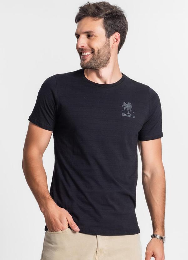 Diametro - Camiseta Estampada Masculina Preto