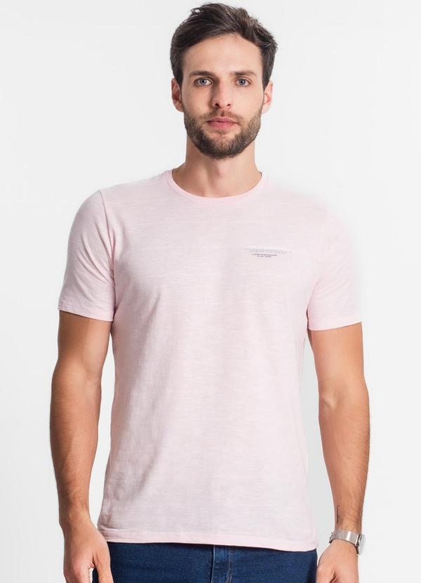 Diametro - Camiseta Estampada Masculina Rosa