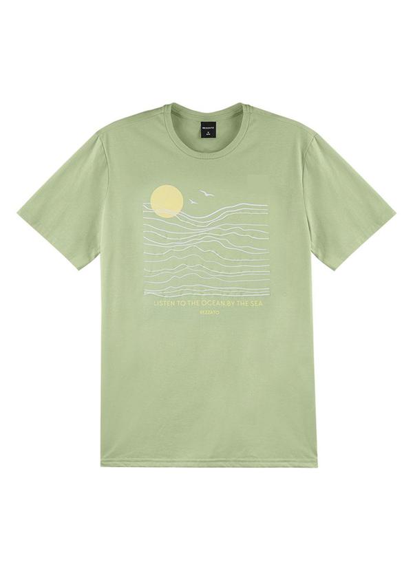 Rezzato - Camiseta Estampada Oceano Adulto Masculino Verde