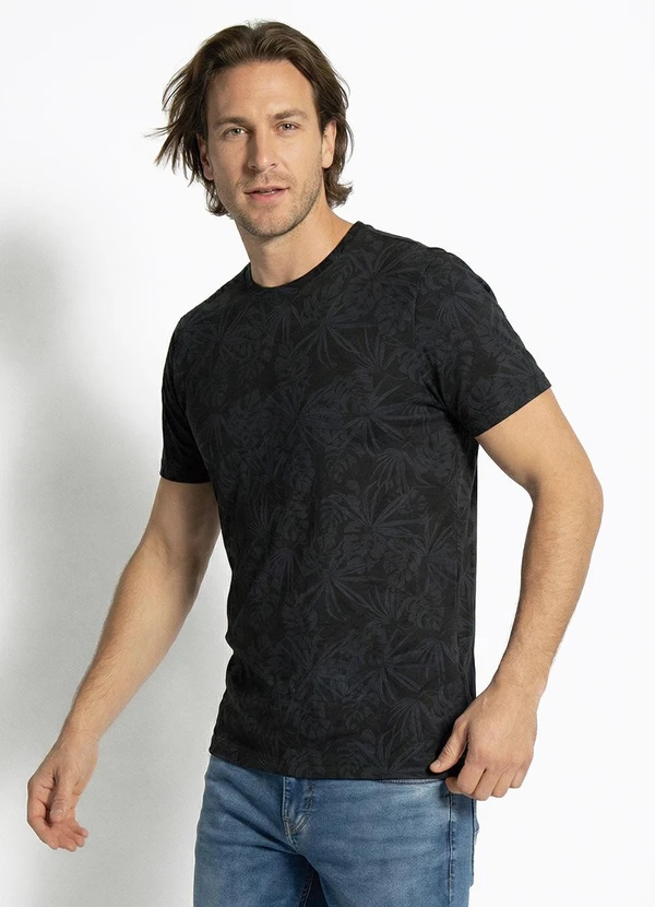 Fakini - Camiseta Estampada Preto