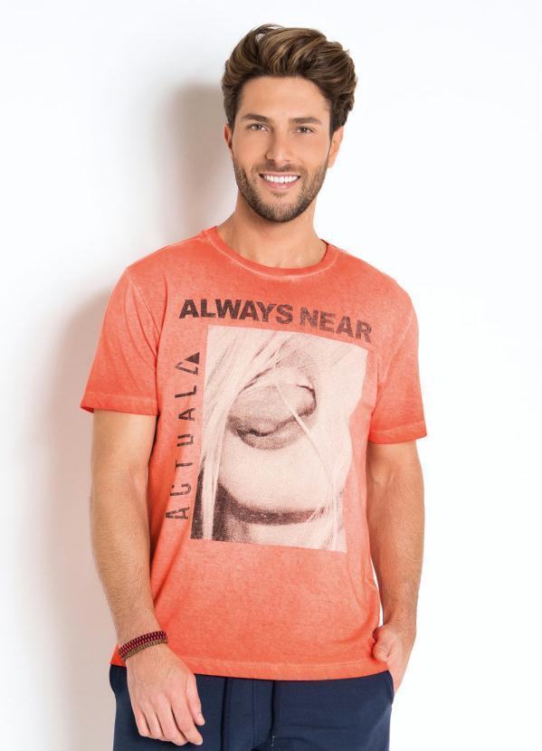 Outlet - Camiseta Estonada Always Near Laranja