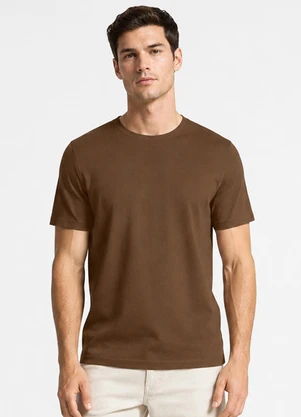 Select - Camiseta Feminina Básica em Algodão Bege - SELECT