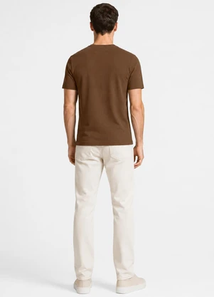 Select - Camiseta Feminina Básica em Algodão Bege - SELECT