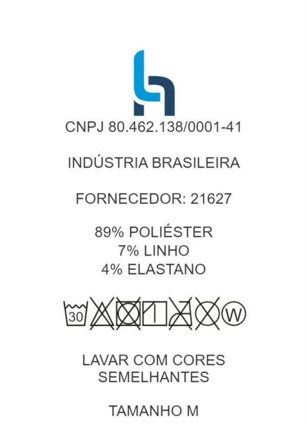 Outlet - Camiseta Folhagem Azul e Verde com Mangas Curtas 7