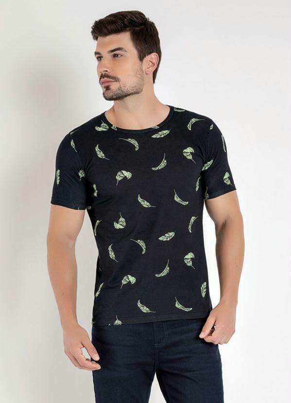 Camiseta (Folhagem Preta) Estampada Rovitex