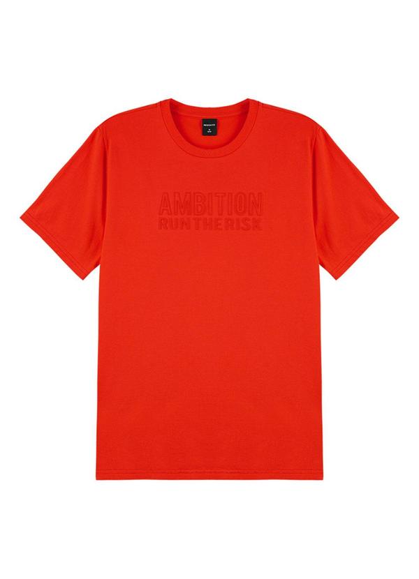 Rezzato - Camiseta Frase em Relevo Adulto Vermelho