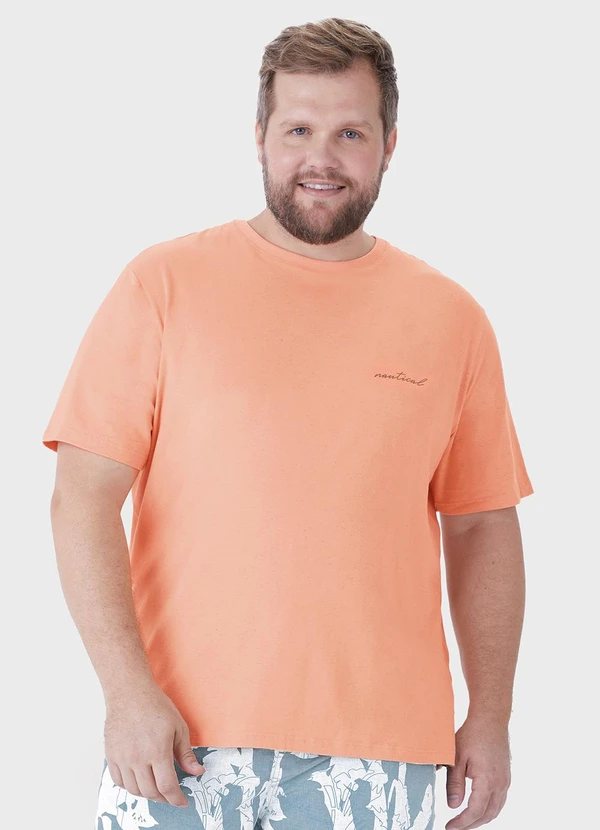 Malwee - Camiseta Go Where You Feel Most Alive Salmão