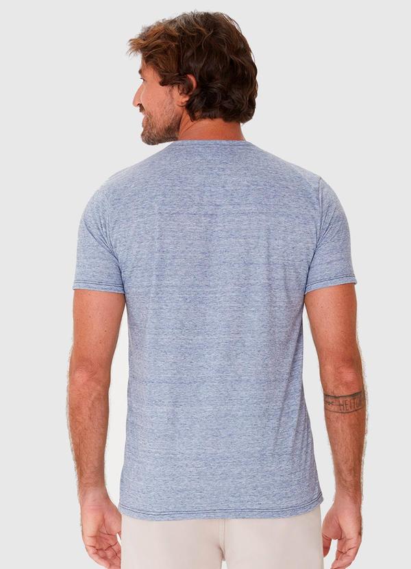 Malwee - Camiseta Gola Redonda em Malha Diferenciada Azul 3