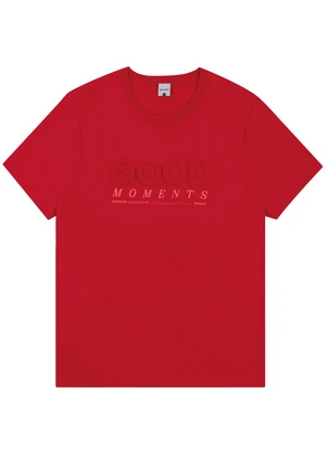 Malwee - Camiseta Good Moments em Malha Vermelho - MALWEE