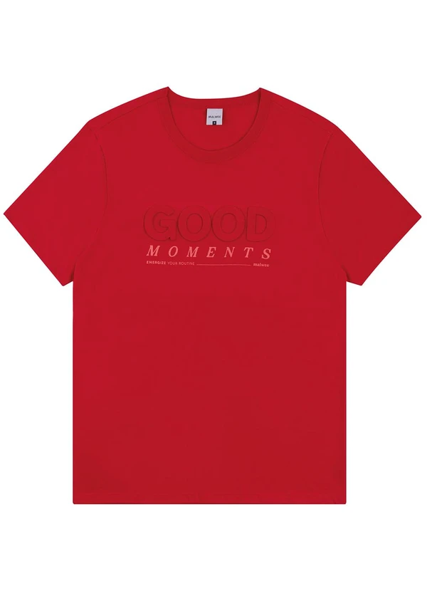 Malwee - Camiseta Good Moments em Malha Vermelho