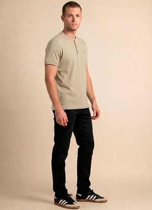 Aurus - Camiseta Henley Bege - AURUS