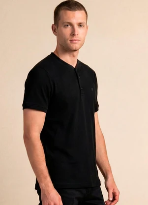 Aurus - Camiseta Henley Preto - AURUS
